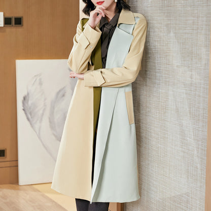 Temperament lapel contrast stitching jacket - Lotus Lane