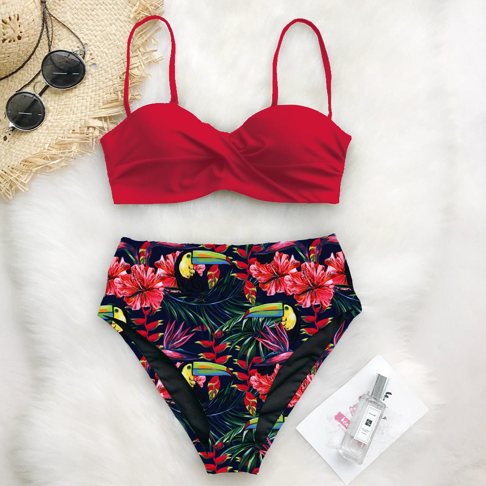 Printed bikini swimsuit - Lotus Lane