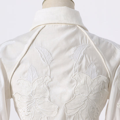 Lace embroidered shirt - Lotus Lane