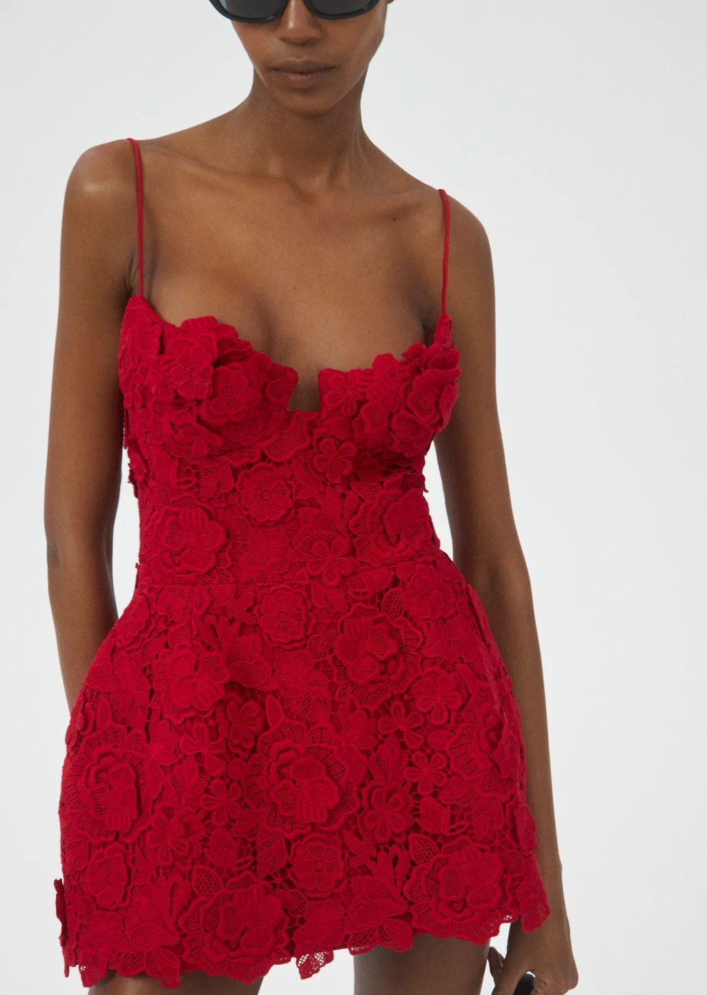 Red Pattern Decorative Sexy Sling Dress - Lotus Lane