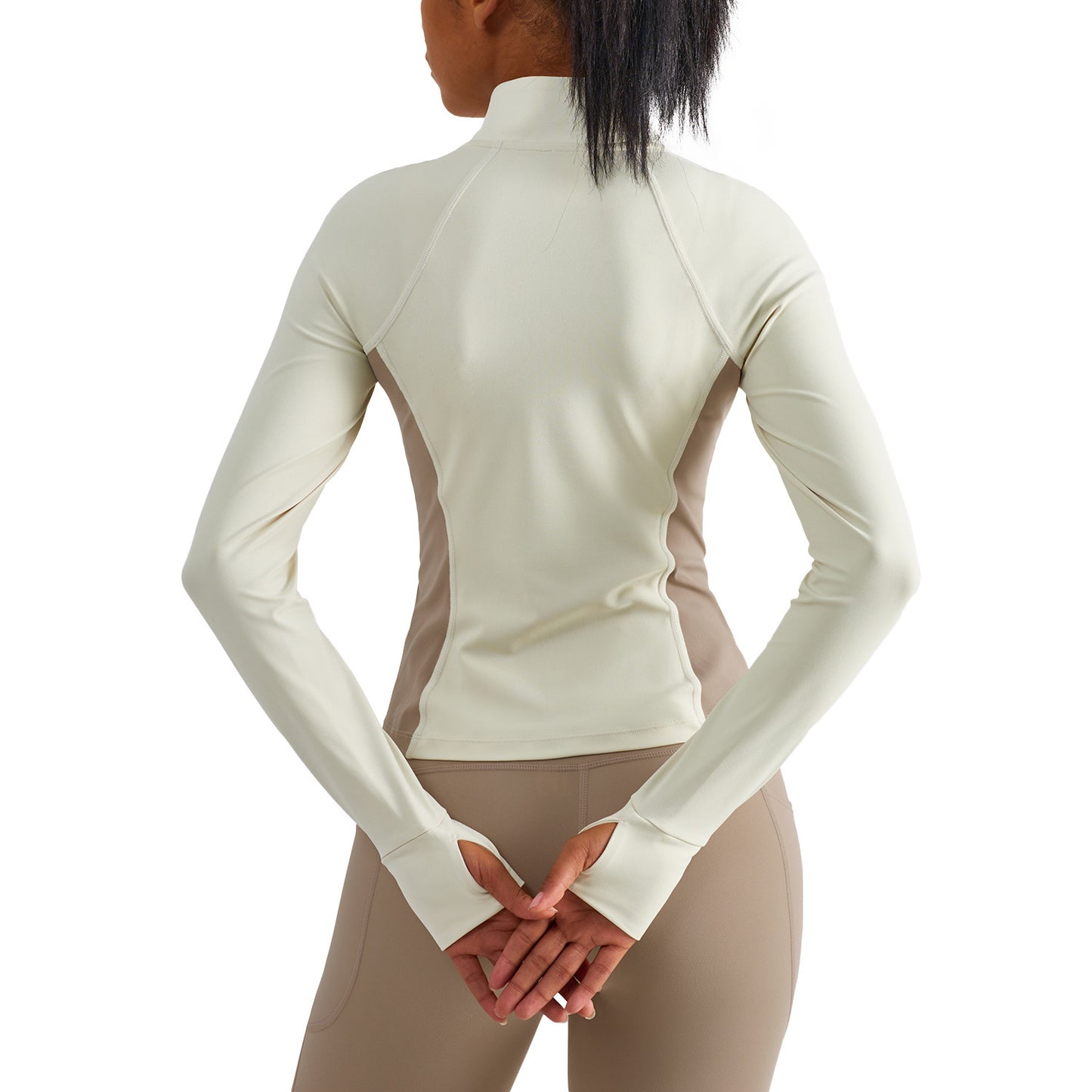 Color Blocking Running Exercise Fitness Long Sleeve Top Yoga Suit - Lotus Lane