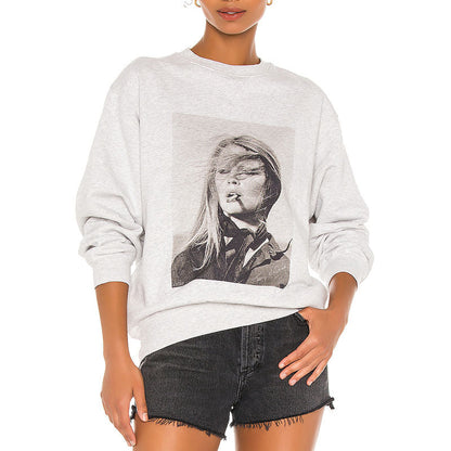 Crew neck printed sweatshirt - Lotus Lane