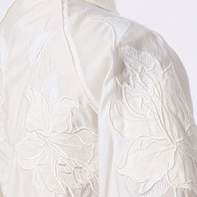 Lace embroidered shirt - Lotus Lane