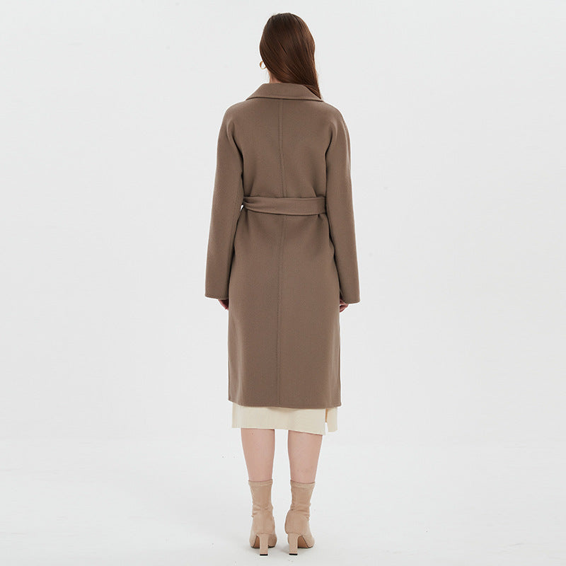 Reversible Cashmere Coat Women's Mid-length - Lotus Lane