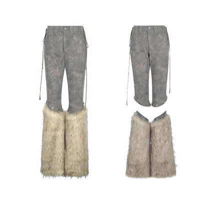 Fur Patchwork Spice Pants Capri Pants - Lotus Lane