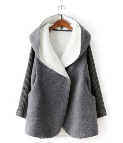 Hooded Jacket Cashmere Sweater Blends Cardigan Coat - Lotus Lane