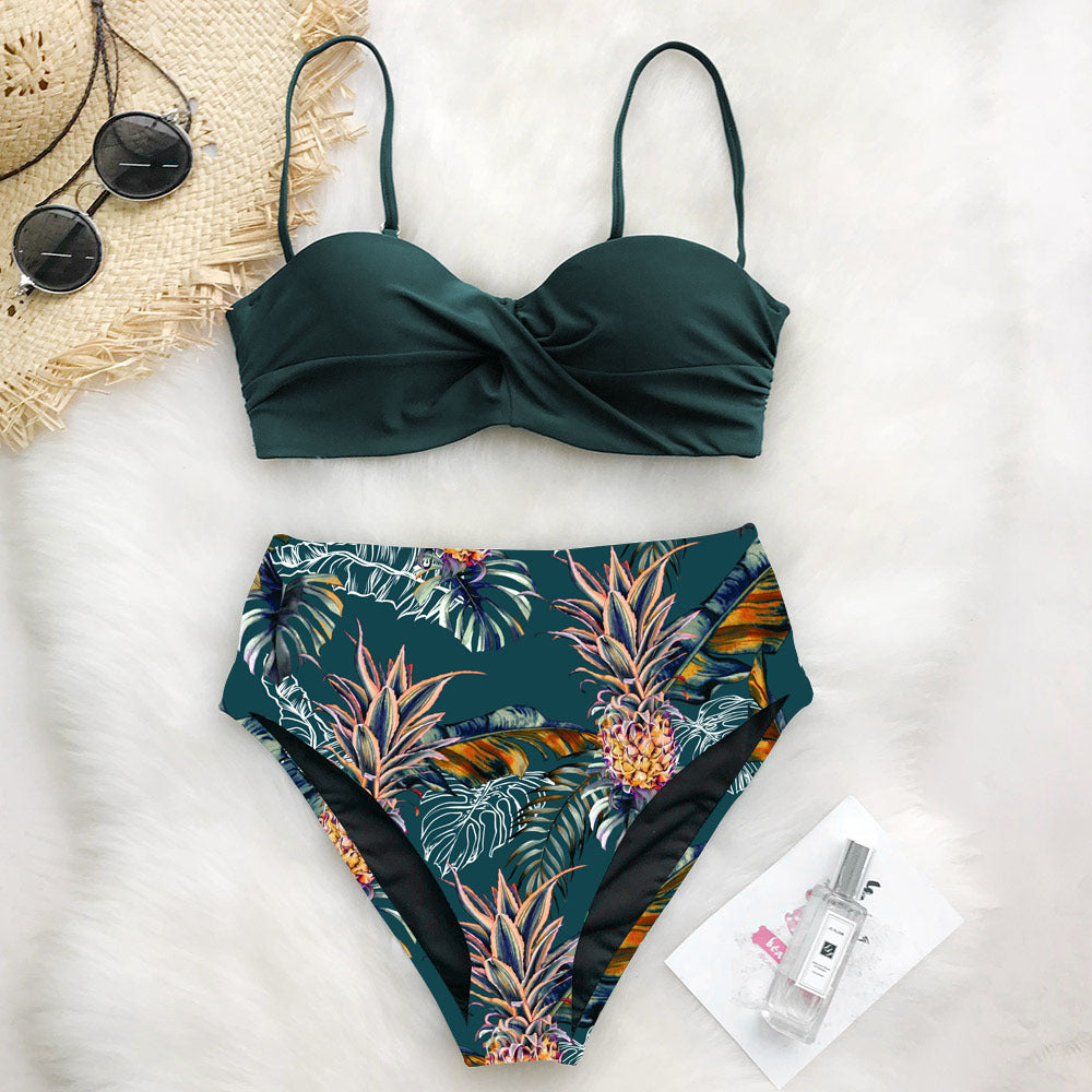 Printed bikini swimsuit - Lotus Lane