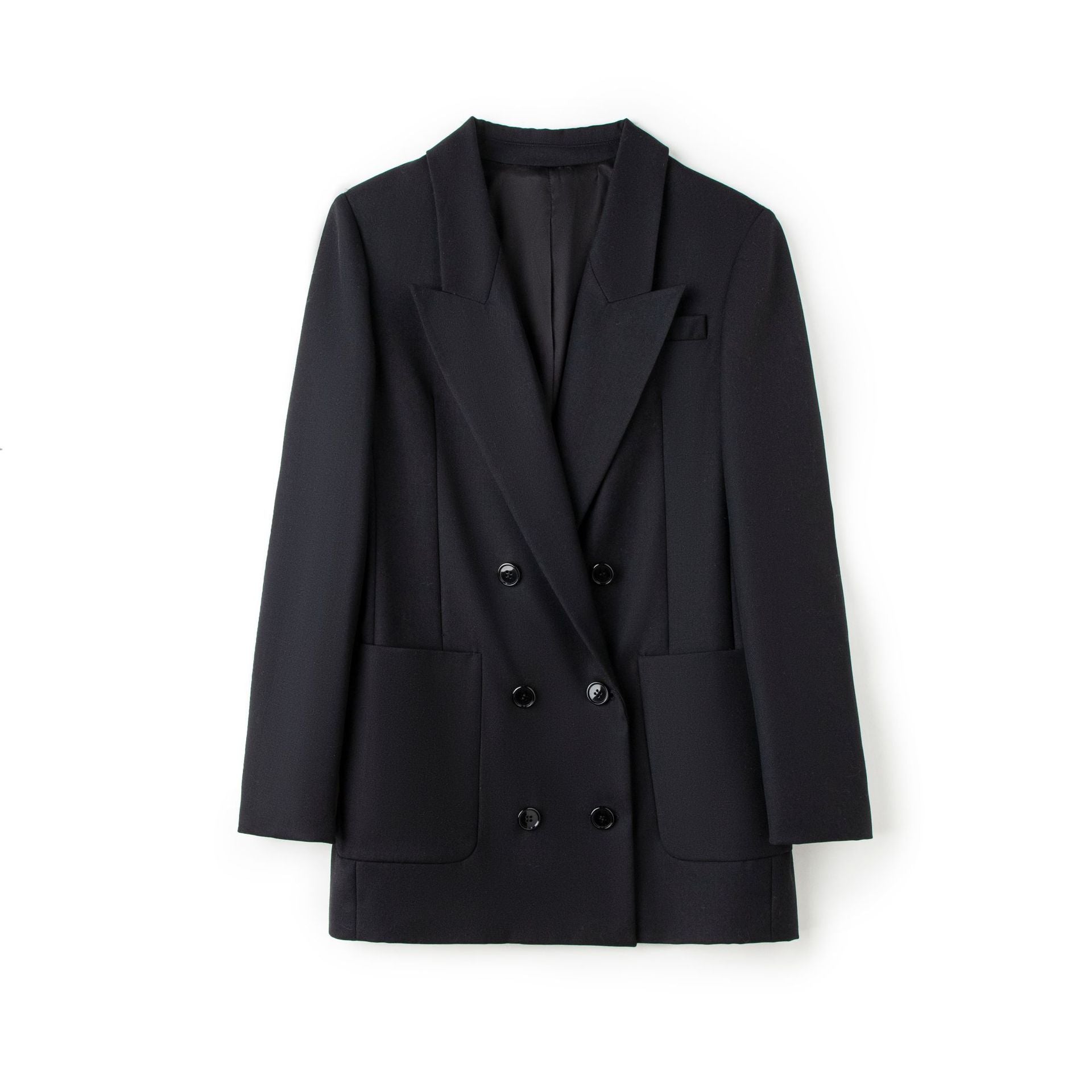 Women's Fashion Simple Wool Suit Jacket Tops - Lotus Lane