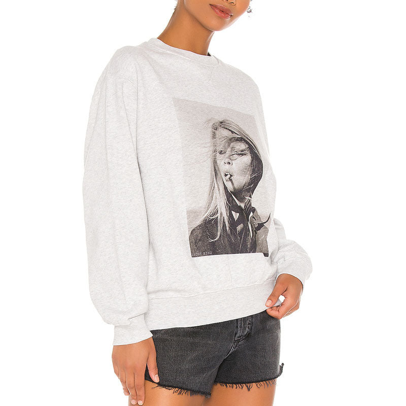 Crew neck printed sweatshirt - Lotus Lane