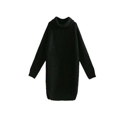 Thick high-neck thick-knit sweater pullover sweater - Lotus Lane