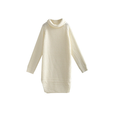 Thick high-neck thick-knit sweater pullover sweater - Lotus Lane