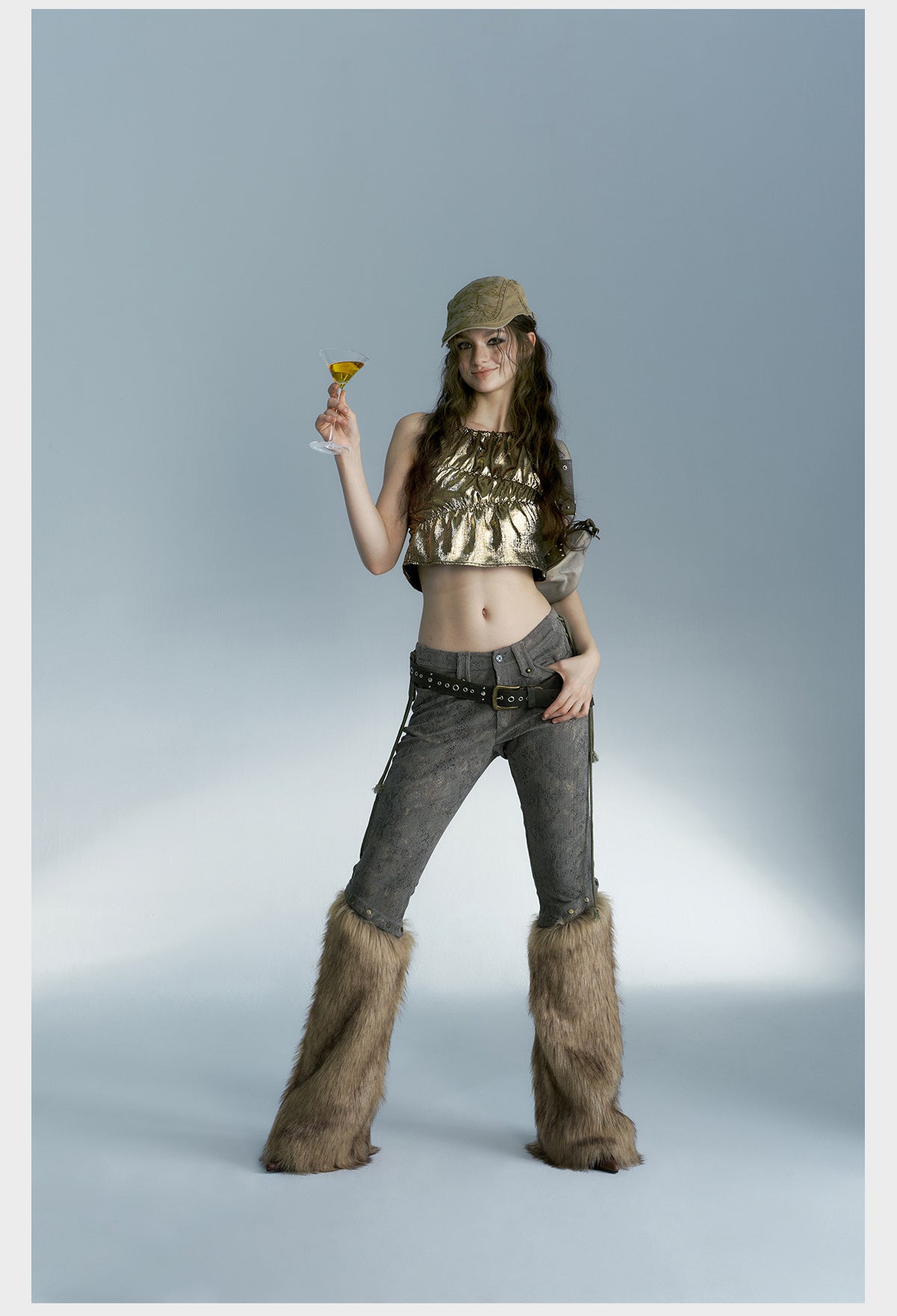 Fur Patchwork Spice Pants Capri Pants - Lotus Lane