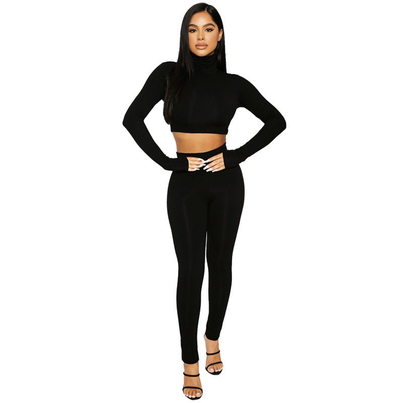 Slim Fit Elastic Two-piece Set - Lotus Lane