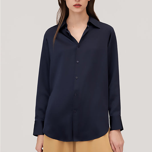 Solid Color Fashion Shirt For Women - Lotus Lane