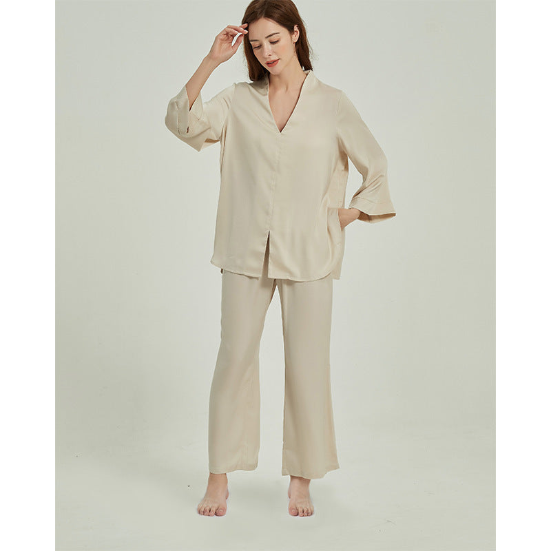 Real Silk Pajamas Women's Two-piece Home Service Pajamas Set - Lotus Lane