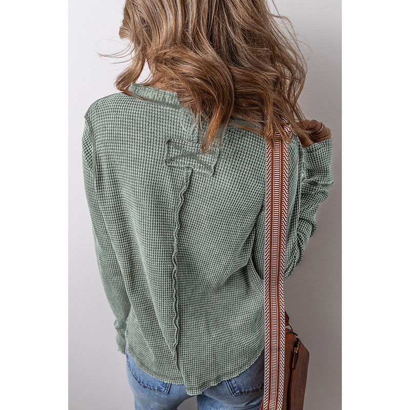 Women's European And American Personalized Worn Looking Washed-out Pullover Sweater - Lotus Lane