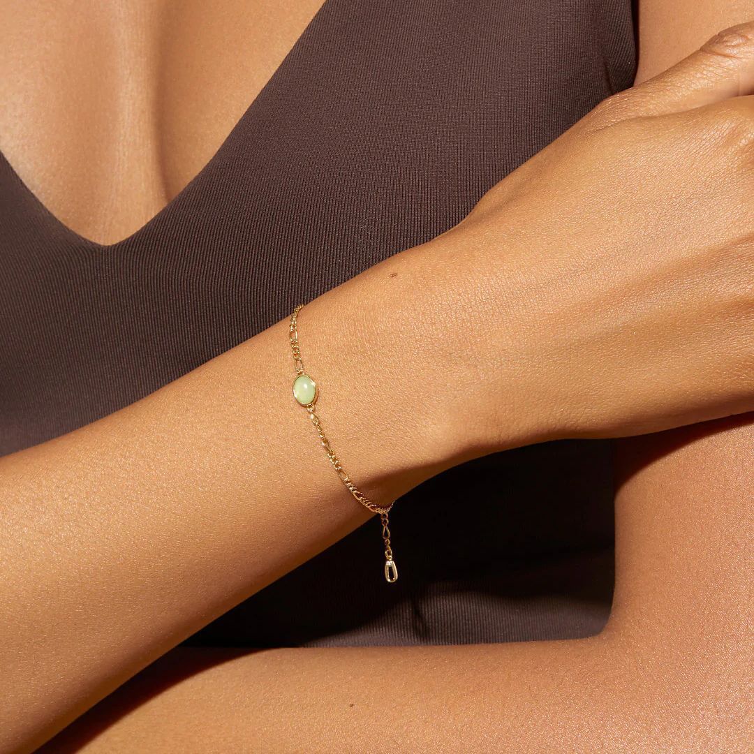 Simple Green Dongling Bracelet - Lotus Lane