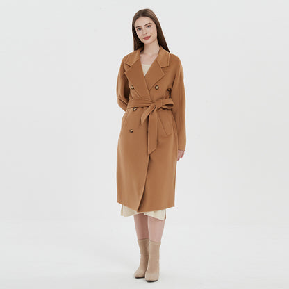 Reversible Cashmere Coat Women's Mid-length - Lotus Lane