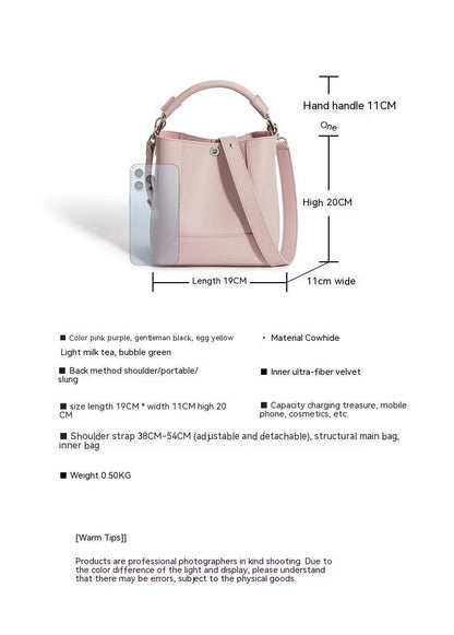 New Special-interest Design High-grade Genuine Leather All-match Mother And Child Bag